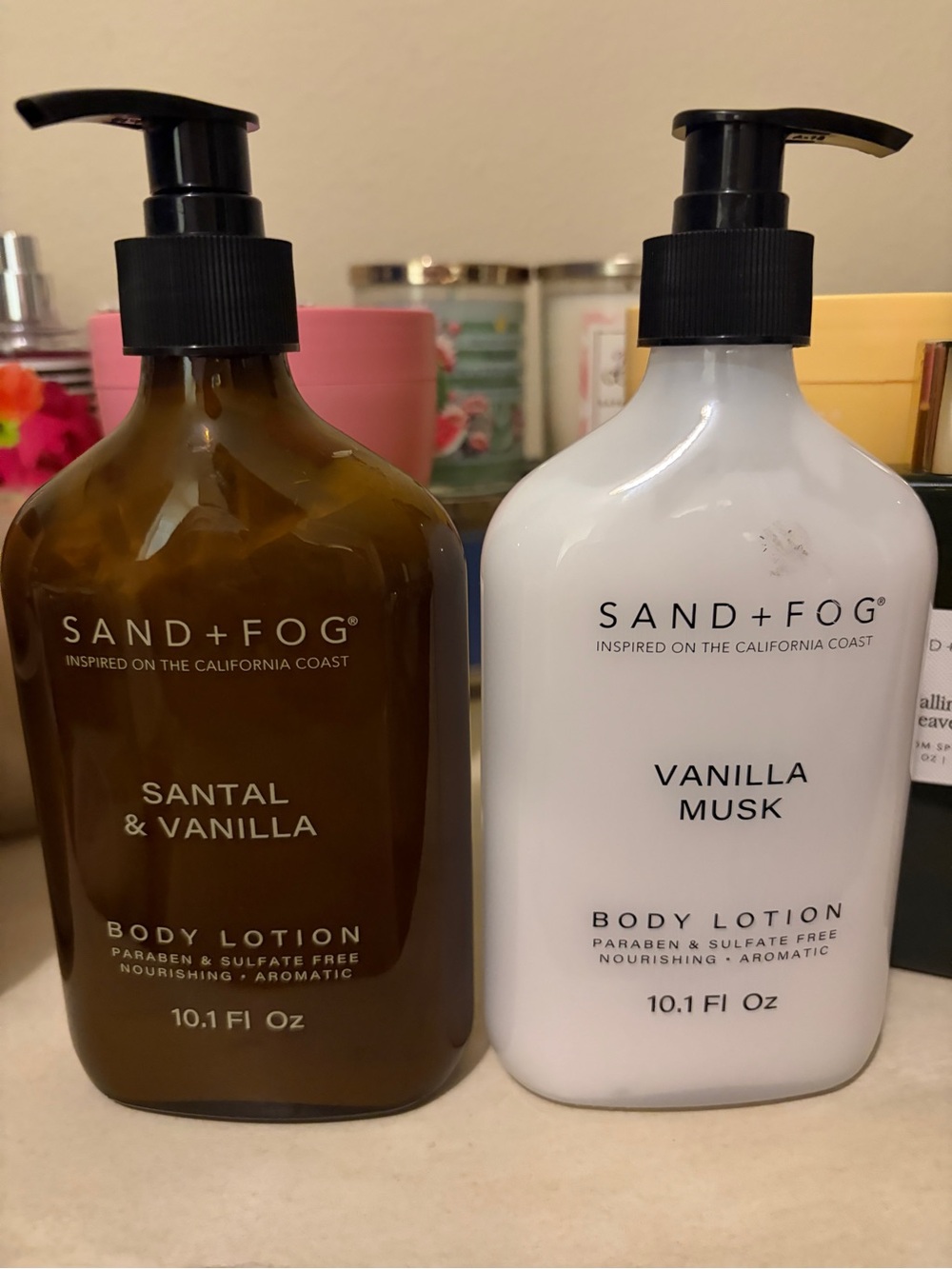 SAND+FOG Vanilla Musk Body Lotion — White Nourishing Moisturizer